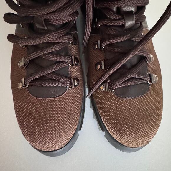 Aquatalia Women's Darya Weatherproof Leather-Trim Hiking Boot Brown Size 9 - Picture 4 of 8